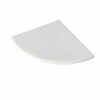 GEOONA Marble Wall-Mounted Corner Shelf,Bathroom Corner Shower Shelf，White Marble Corner Shelf Polished 9"X9"，Round Edge(Carrara White) (Carrara