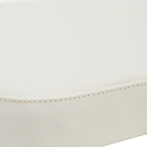 BUYUE Enhanced Anti-Slip Magnetic Bar Stool Cushion 1 Piece, Luxury PU Leather Waterproof Small Seat Cushion for Café Bistro Stackable Metal Stoo