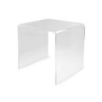 Clear Transparent Acrylic Perspex Plastic Side Table Living Room End Table Hygienic Easy Clean