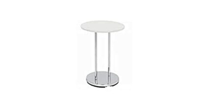 HAKU Möbel Side table, MDF, chrome-white, Ø 40 x H 55 cm