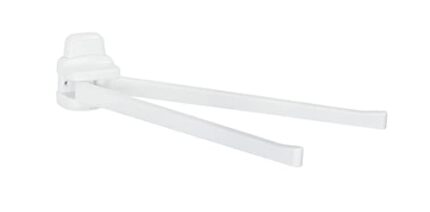 WENKO Towel Holder Pure-2 Flexible arms, White, 43 x 8 x 11 cm