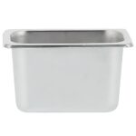 3.94inch Basin Food Bowl,Stainless Steel Deep Buffet Basin Insulation Counter Basin, Washing-up Bowl Multi-purpose Dish Tub for Kitchen Canteen