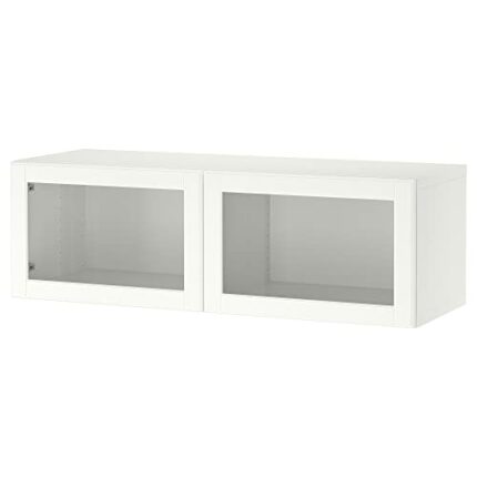 Ikea BESTÅ wall-mounted cabinet combination, 120x42x38 cm, white/Ostvik white