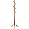 Wooden Tree Coat Rack Stand, 3 Adjustable Sizes 8 Hooks - Corner Coat Racks Free Standing for Office Entryway Bedroom Hall Tree Coat Hanger for H