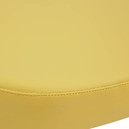 BUYUE Enhanced Anti-Slip Magnetic Bar Stool Cushion 1 Piece, Luxury PU Leather Waterproof Small Seat Cushion for Café Bistro Stackable Metal Stoo