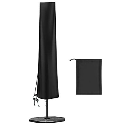 Raweao Garden Parasol Cover 2m 4m (H190 x 30/50cm), Large Parasol Patio Table Umbrella Cover, 420D Oxford Parasol Protector, Weatherproof UV-Anti