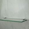 cabinetsforbathrooms Glass 1 tier Shelf With Two Chrome Finish Brackets 300mm x 100mm Toughened Safety