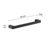 Gedy Pirenei Towel Rail 35 cm, Brass, Black, Small