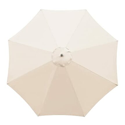 KHBNHJ 8 Ribs Sun Umbrella Replacement Cloth, 2.7m Garden Parasol Canopy Cover for Patio Sun Umbrella, Market Table Umbrella Replacement Canopy B
