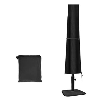 Garden Parasol Covers Waterproof, Garden Umbrella Cover with Zip 420D Heavy Duty Oxford Fabric Patio Umbrella Cover for Garden Outdoor Umbrella C
