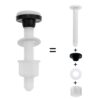 4 Pack Plastic Toilet Tank Bolts, M10 Toilet Cistern to Toilet Pan Fixing Fitting Sealing Kit Close Coupling Bolts WC Tank to Bowl Bathroom Toile