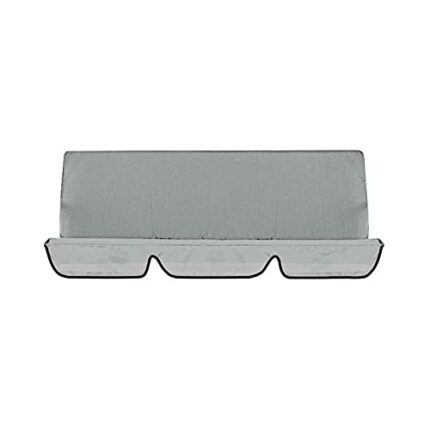NJGRAE Swing Cushion Cover, Waterproof 3 Seater Swing Seat Cover Bench Cushion Covers Chair Protection for Outdoor Garden Patio Hammock (Gray)