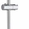 Keenware Chrome Shower Riser Rail with Push Button Adjustable Bracket; 700mm