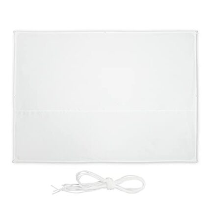 Relaxdays Rectangular Sun Shade Sail 2.5 x 3.5 m Water Resistant UV Resistant with Guy Ropes Patio Balcony White