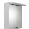 Croydex Shire Double Door White Illuminated Cabinet, Steel Beige, 23x45x53 cm