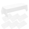 ZeriTlolen 3 Pack 108" X 54" Red Checkered Premium Disposable Plastic Tablecloth for 8ft Long Rectangle Tables, Waterproof Table Covers for Birth