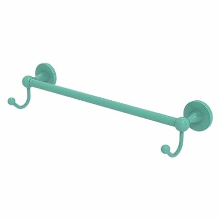 Allied Brass SL-41-24-HK-SFG Shadwell Collection 24 Inch Towel Bar with Integrated Hooks, Sea Foam Green