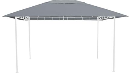 GRASEKAMP Qualität seit 1972 48119 Grasekamp Quality Since 1972 Roof 3 x 4 m Grey for Garden Antique Gazebo Party Tent, Gray, L x B 400 x 300 cm