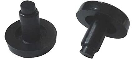 10 pcs - 3/4" Flat Stem Bumper Glide Patio Outdoor Furniture Chair 1/4" (Black 727)