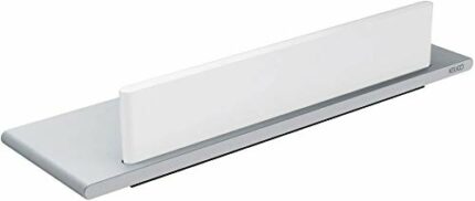 Keuco Edition 400 11559170000 shower shelf with glass puller, aluminium/anodised silver/white,34.4 x 11 x 3.2 cm
