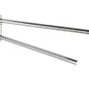 WENKO Mezzano towel rail with 2 movable arms, enough space for 2 towels, made, shiny stainless steel, 5.5 x 9 x 41.5 cm.