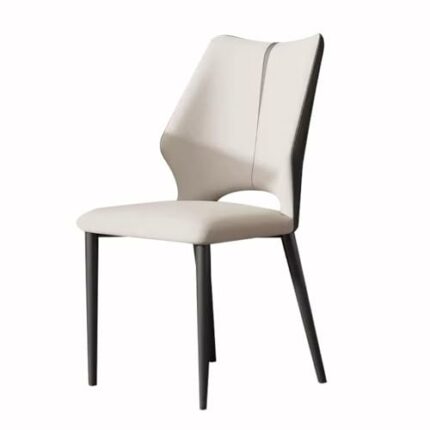 RILOOP Artificial Leather Dining Chairs Modern Kitchen Living Room Lounge Counter Chairs Household Desk Chair Living Room Chairs/Beige