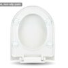 D Shape Toilet Seat Soft Close White D-Shaped 44cm x 35.5cm Adjustable Bottom Fixing Polypropylene