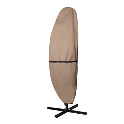 ULTCOVER Patio Umbrella Cover - 600D Waterproof Outdoor Offset Banana Style Umbrella Cover - Fits Cantilever Offset Umbrella 12-14 Feet
