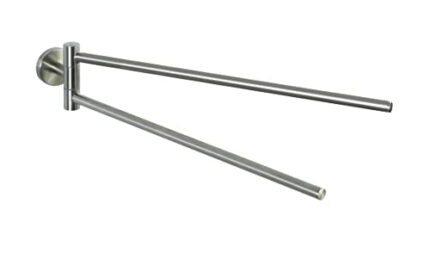 Wenko Bosio 19618100 Towel Rail with 2 Arms Stainless Steel