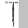 Hama 96099 Fix L TV Wall Mount for 19 to 48 Inch Televisions, Maximum Load 60 kg VESA 200 x 200, Black