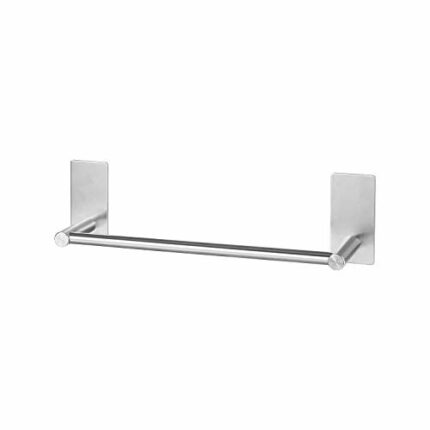 Self Adhesive Towel Rail Stainless Steel Kitchen Towel Holder 30 cm / 11.8 Inches Wall Mounted Clothes Rail Towel Holder Stick on Tiles Kitchen T