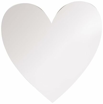Mungai Mirrors 30cm Heart Acrylic Mirror, Silver, 1018