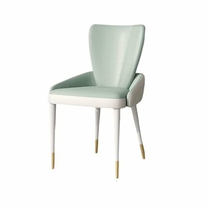 JJZXD Leather Dining Chair Dressing Chair Backrest Stool Simplicity Home Furniture Chair Surface Soft
