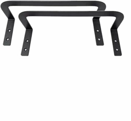 DIYYILIF 2 Pcs Mattress Retainer Bar, Black Metal Mattress Holder in Place to Keep Mattress from Sliding, Mattress Slide Stopper for Wooden Bed F