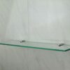 BSM Marketing 400mm x 100mm 6mm Thick Toughened Glass Shelf With Chrome Finish Shelf Supports