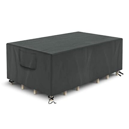 WISCLASS Garden Furniture Covers Waterproof,windproof garden table cover,Large outdoor furniture covers,Anti-UV,patio rattan furniture covers,Rec