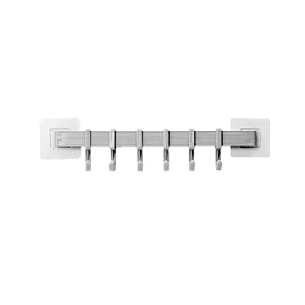JeeGoWooss Wall Mounted Coat Rack No Punching Coat Hook Heavy Duty Wall Coat Hanger for Living Room Entrance Bedroom Bathroom