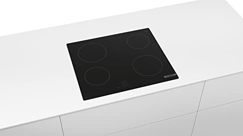 Bosch PKE61RAA8B Electric hob, 60 cm, Black, Serie 2, Built in & HBS534BB0B Serie 4 Built-in Oven with EcoClean Direct, Cleaning Assistance, 3D H
