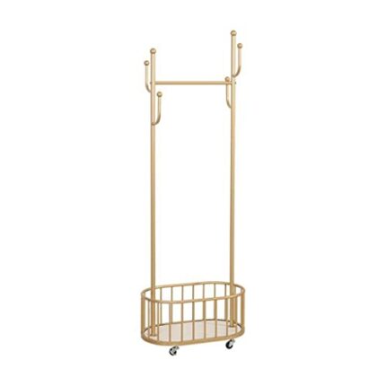 LUKEO Removable coat rack home hanger Nordic floor rack with storage coat rack (Color : D, Size