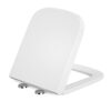 Vantency Square Toilet Seat Soft Close, Top Fit White Toilet Seats with Quick Release, Adjustable Hinges