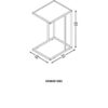 Amazon Brand - Movian Laptop Table, Wild Oak Top and Black Metal Base, 43 x 35 x 63 cm
