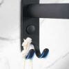 Towel Rail Self Adhesive Towel Holder Hanger Anti-Rust Dual Rod Towel Shelf Bar Towel Bar Towel Storage 2 Installation Methods Adjustable Towel H
