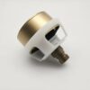 Gold Toilet Flush Button Replacement for Cable Operated Concealed Cistern WC, Flush Fitting Mounting, Brushed Gold Colour