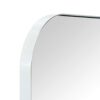 EGHOME 24x36'' Chrome Rounded Rectangle Bathroom Vanity Wall Mirror Polished Nickel Stainless Steel Metal Framed Rectangular Bathroom Mirror, Ver