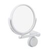 Asixxsix Wall Mounted Makeup Mirror, 360 Degree Rotation Flexible Makeup Vanity Mirror with Suction Cup Design Foldable Portable Wall Mirror for