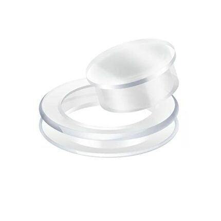 KINBOM 1.6 Inch Patio Table Umbrella Hole Ring and Cap, Standard Size Silicone Umbrella Hole Plug and Cap for Glass Patio Garden Beach Table (Tra