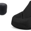 XUJINGG Bean bag chair Bean Bag Recliner, Black, Indoor Outdoor Bean Bag, Bean Bag Chair, Including Filling