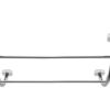 Croydex Britannia Flexi-Fix Chrome Plated Curved Towel Rack, 13.5 x 51 x 57.2 cm