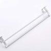 Towel Rack Wall-Mounted Towel Rail Double Rod With Hook Free Punching Bathroom Space Aluminum,for Kitchen Bathroom Toilet Hotel Office(Color:50cm