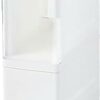 OPSREY Bathroom Little Cabinet, with Drawers and Clear Storage Doors with Wheels Narrow Storage Drawer Cart Narrow Slim Floor Cabinet Side Organi